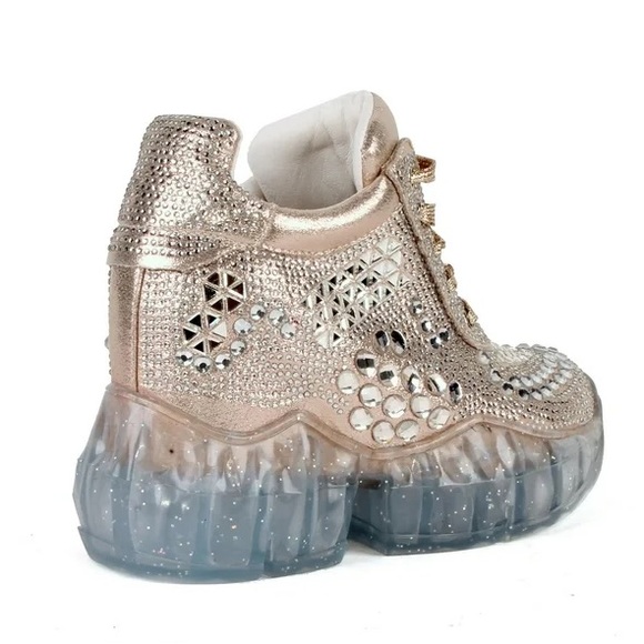 Anthony Wang Chunky Gold Gem Sneaker - Picture 3 of 4